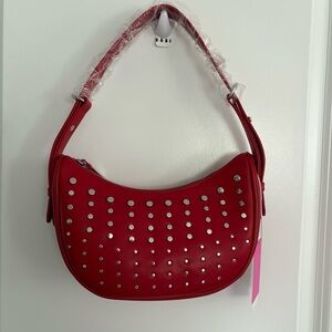 NWT- Loume Banana Shoulder Bag, red